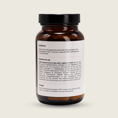 Ašvaganda 500 mg KSM - 66® šaknies ekstraktas “calm mind”, 60 kaps. - Alaushu