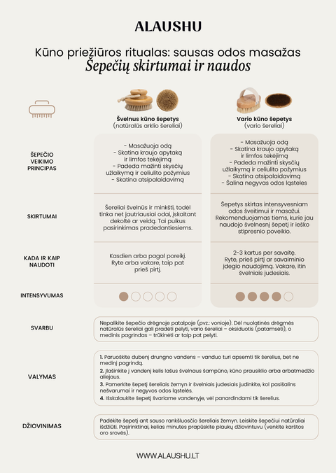 Gentle dry body brush