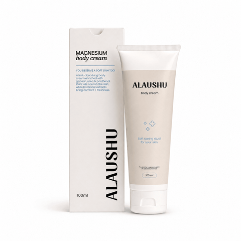 Kūno kremas su magnio druskomis, 100 ml - Alaushu