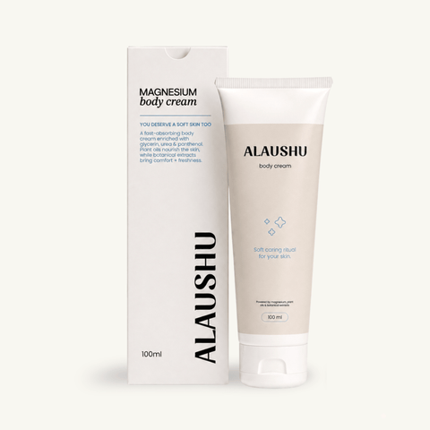 Kūno kremas su magnio druskomis, 100 ml - Alaushu